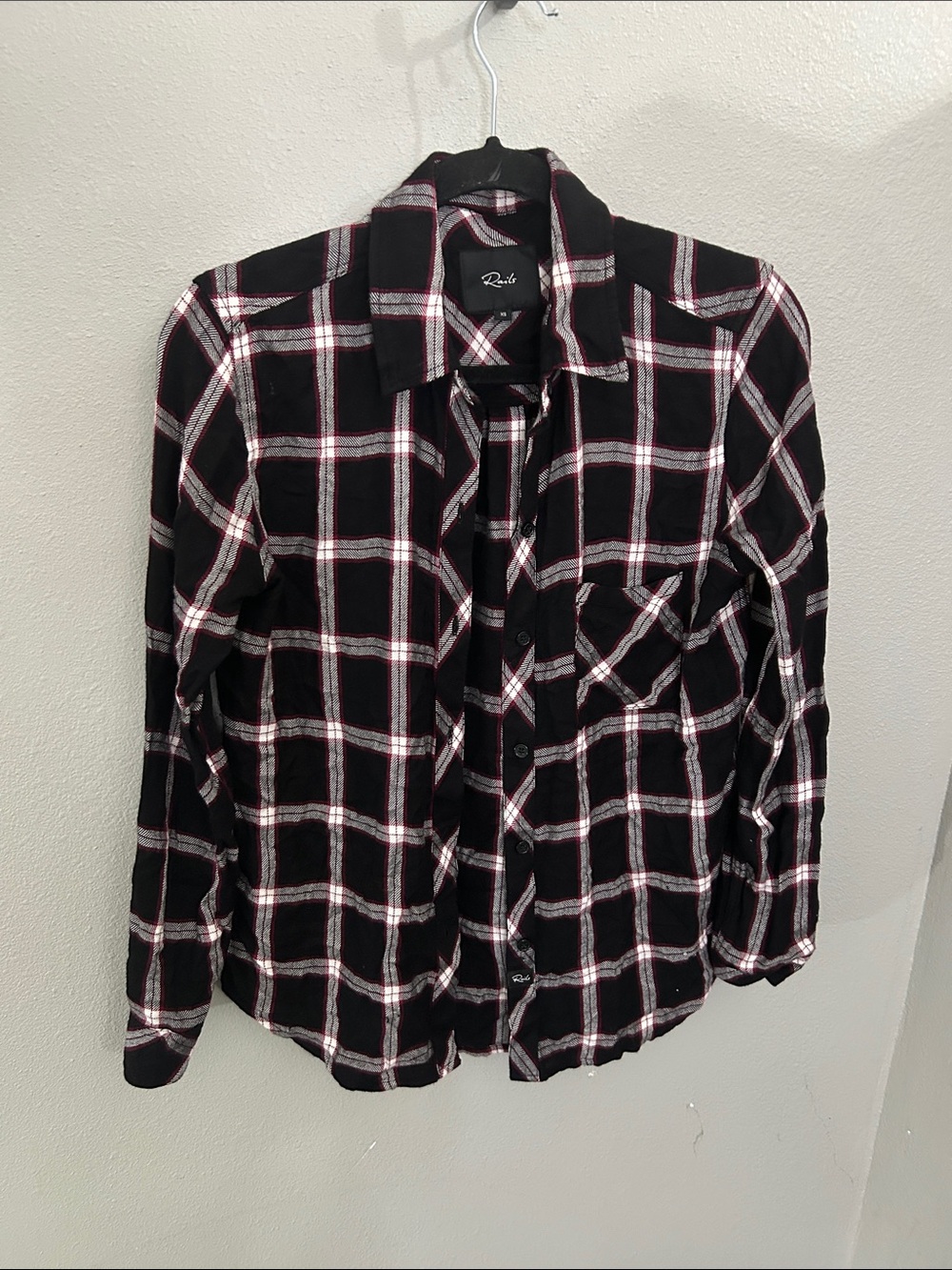 Rails Black, White & Red Plaid Button-Down Shirt